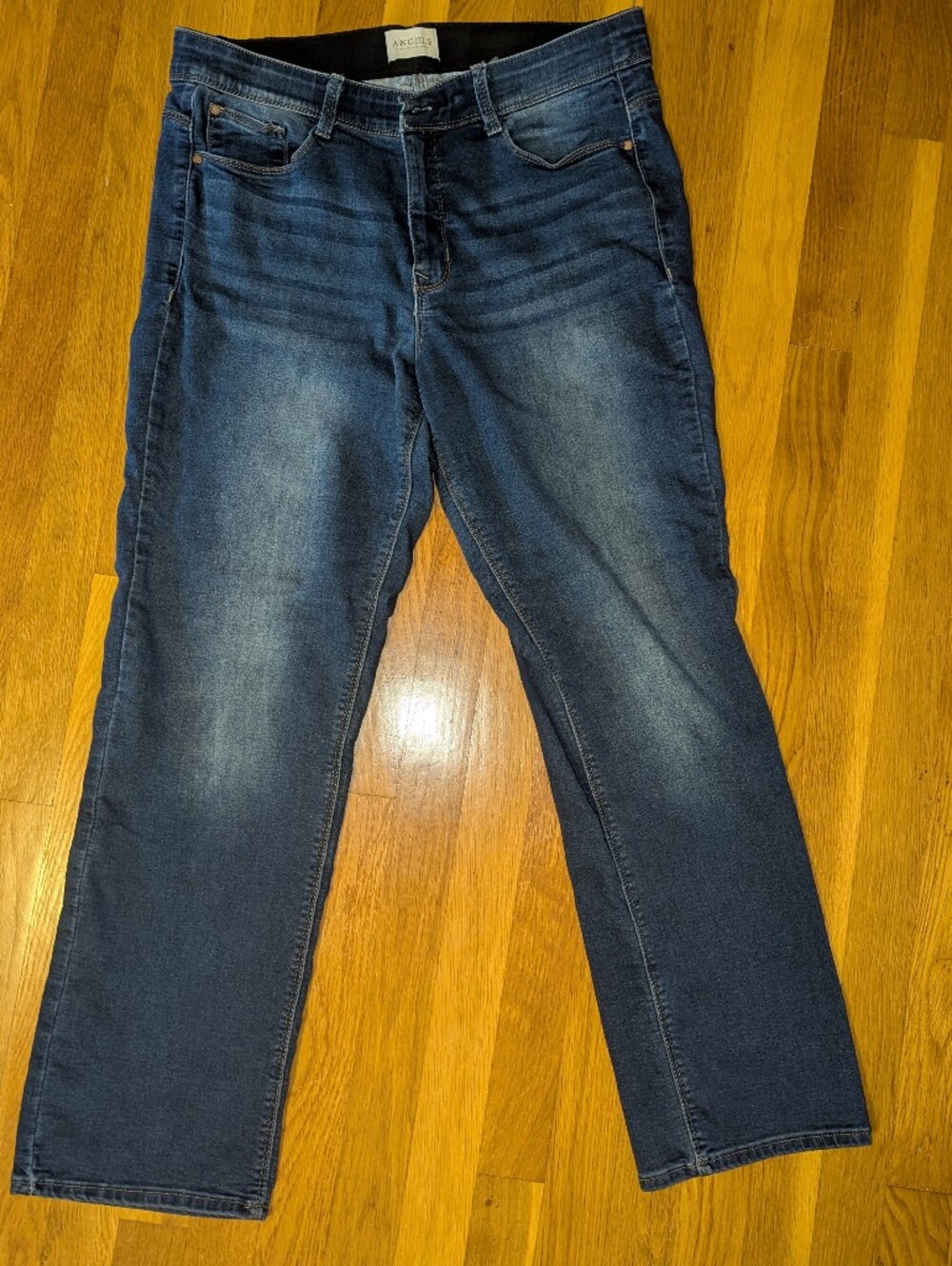 Angels Women's Boot Cut Jeans in Dark Blue Wash